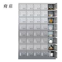 府店304不锈钢食堂带锁餐具柜40门碗柜餐盘柜磁吸锁1800*1200*300