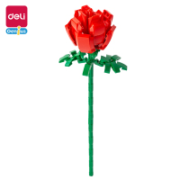 得力74600-1积木玫瑰花(红)