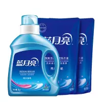 蓝月亮机洗洗衣液组合薰衣草香亮白增艳1kg瓶+1kg袋×2