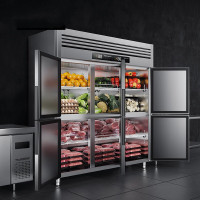德玛仕(DEMASHI) 商用六门冰柜立式大容量厨房冰箱雪柜冷藏冷冻双温保鲜柜BCD-1300A-2W 双温[包辅材]