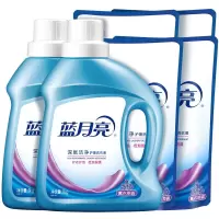 蓝月亮薰衣草洁净洗衣液1kg×2+袋装500g×4