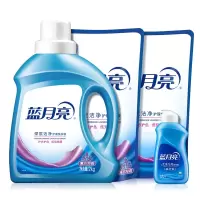 蓝月亮机洗精选深层洁净(薰衣草)洁净洗衣液2kg+1kg(袋)×2+80g旅行装
