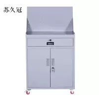 苏久冠工具柜加厚铁皮储物柜工厂车间用带抽屉汽修多功能收纳柜灰白色一斗小柜含轮子