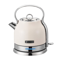 山水(SANSUI) 304复古欧式电热水壶 不锈钢复古电热水壶家用电热水壶XY-15B17 白色