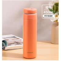 乐扣乐扣立立推盖保温杯450mL(橙红)LHC3290YRED