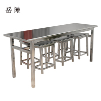 岳滩餐桌6人学校食堂小吃店快餐桌椅饭堂不锈钢桌1800*600*750