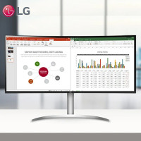 LG 曲面屏幕 准5K显示器 Nano IPS三代面板 内置音箱40WP95C