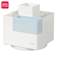 得力PK200旋转笔筒(蓝)