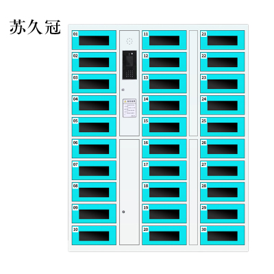 苏久冠平板电脑存放柜手机电脑寄存电子存包柜智能刷卡多门柜30门电脑存放柜(人脸型)