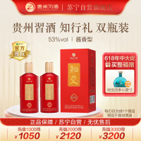 贵州习酒 知交酒 知行礼酱香型白酒53度500ml*2 组合装