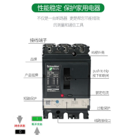 施耐德 漏电塑壳断路器 NSX100H MTC2.2 100 3P F