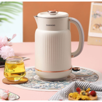 大宇(DAEWOO) 电热水壶家用双层防烫304不锈钢内胆开水壶DYSH-15F82流苏白