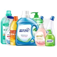 蓝月亮家清7.1kg套装:茉莉洗衣液+樱花内衣洗+多用途除菌液+洗洁精+芦荟洗手液+油污克星+清怡罗兰洁厕液+地板清洁剂