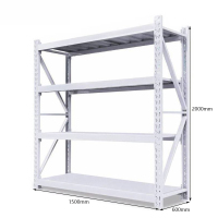 圣德列仓储货架置物架E-4 1500*600*2000四层白色300kg
