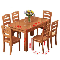 圣德列实木餐桌一桌四椅R-1 1200*700*760mm