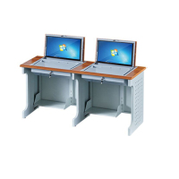 圣德列两人翻转电脑桌机房操作台SL-166 1600*600*750mm