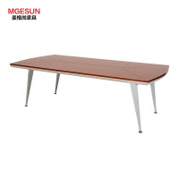 麦格尚 会议桌XH0324 商务洽谈桌子2.4米长条桌接待培训桌 2400*1200*760mm 红胡桃色