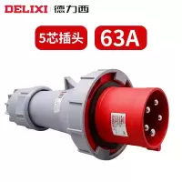 德力西 工业防水插头 DEP2-0352 IP67 63A 5芯415V 单位:个
