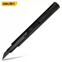 得力(deli) DL210 铝合金美工刀(黑) 工具