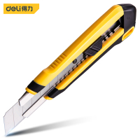 得力(deli)塑柄包胶美工刀壁纸刀工业用裁纸刀多用途介刀美缝墙纸刀片 25mm塑柄包胶SK4美工刀DL025