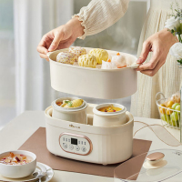 企业定制 小熊电炖锅电炖盅煲汤锅炖汤锅隔水炖婴儿煮粥锅熬粥燕窝带蒸笼可预约定时DDZ-C10V1-S02