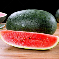 [熊猫鸟]越南进口 东南亚热带黑美人西瓜 1个 6-8斤 新鲜水果 汁多肉甜