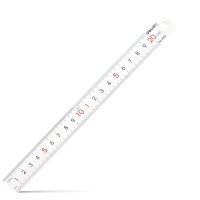 得力钢直尺20cm银白色 8462