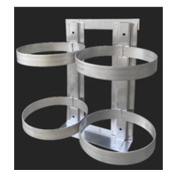 灭火器固定架子 灭火器支架 不锈钢可装2只5kg灭火器