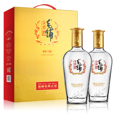 劲牌 毛铺苦荞酒 金荞 42度 500ml*2瓶 双瓶礼盒装