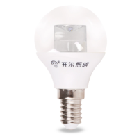 LED导光柱球灯透明球泡 E14小口 5W 暖白光 10个装