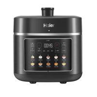 海尔电压力锅HPC-M160ADZ方煲造型,金属拉丝,彩屏显示 黑色