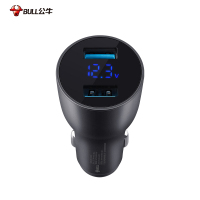 公牛车载充电器 60W(MAX)快充车充双USB一拖二GNV-CU1602智能数显屏适用苹果/华为/小米/三星