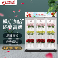 扬子标准款白色三门1.8米鲜花保鲜柜花店花卉冷柜冰柜专用展示柜冷藏柜风冷无霜