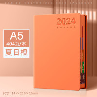 2024年日程本365天每日计划本笔记本[6本装]肤感全套色系 A5(超厚404页)