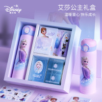 迪士尼(Disney)DM28826F2小学生文具套装礼盒圣诞礼物学习用品保温杯笔筒学习工具生日礼物女孩 冰雪奇缘