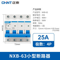 正泰(CHNT)小型断路器昆仑微型家用保护器NXB-63 4P 25A 5个装