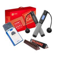 鸿运当头套装(瑞士三角黑巧克力100g+良品铺子零食畅享包470g+孚日洁玉速爽运动毛巾礼盒+SMOOKY专业计数跳绳)