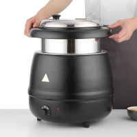 LISM 电子暖汤煲13L加大容量保温煲 保温炉锅自助餐用品黑色烤漆款