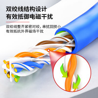 安普康(AMPCOM)六类网线 非屏蔽0.57mm无氧铜芯cat6千兆家装监控网络电脑宽带连接线 100米