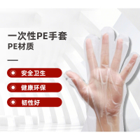透明PE塑料手套家务清洁 一次性PE手套大号100个/包
