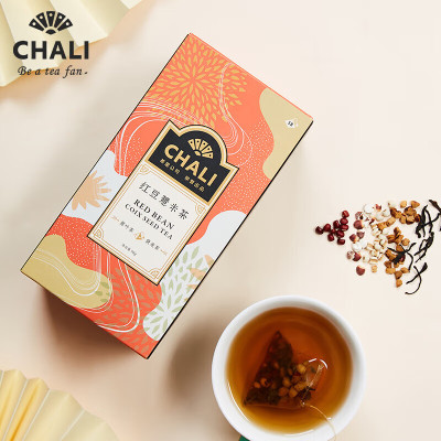 CHALI茶里 红豆薏米茶90g盒装 芡实薏仁红枣组合三角袋泡茶花草茶