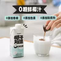 椰子知道0糖鲜椰汁无糖椰奶椰汁植物蛋白饮料咖啡伴侣低GI饮料330ml*6瓶