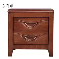 东升顺床头柜简约现代卧室床边储物柜升级款胡桃色50*41*50cm