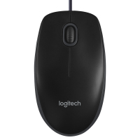 Logitech罗技有线办公鼠标 B100 黑色