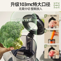 小熊(Bear)原汁机 家用小型榨汁机汁渣分离 全自动多功能冷压炸果蔬机 超大口径果汁机YZJ-D01Y6