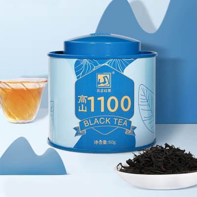 [元正]茶颜高山1100红茶特级正宗武夷山小种红茶罐装武夷红茶茶叶 3罐 共150g