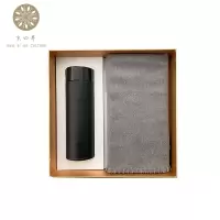 京四界JSJA10-005仿羊绒围巾杯子套装30*180cm(中灰色)