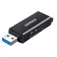 绿联(UGREEN)CM104 USB3.0高速读卡器 多功能SD/TF二合一读卡器 支持单反相机 黑色40752