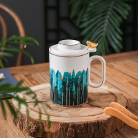 唯都水悦小鸟办公杯W-S33 茶漏*1杯盖*1