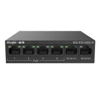 锐捷(Ruijie)6口百兆Poe交换机 RG-ES106D-P V2 POE功率58W大缓存高清视频 企业办公交换器